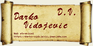 Darko Vidojević vizit kartica